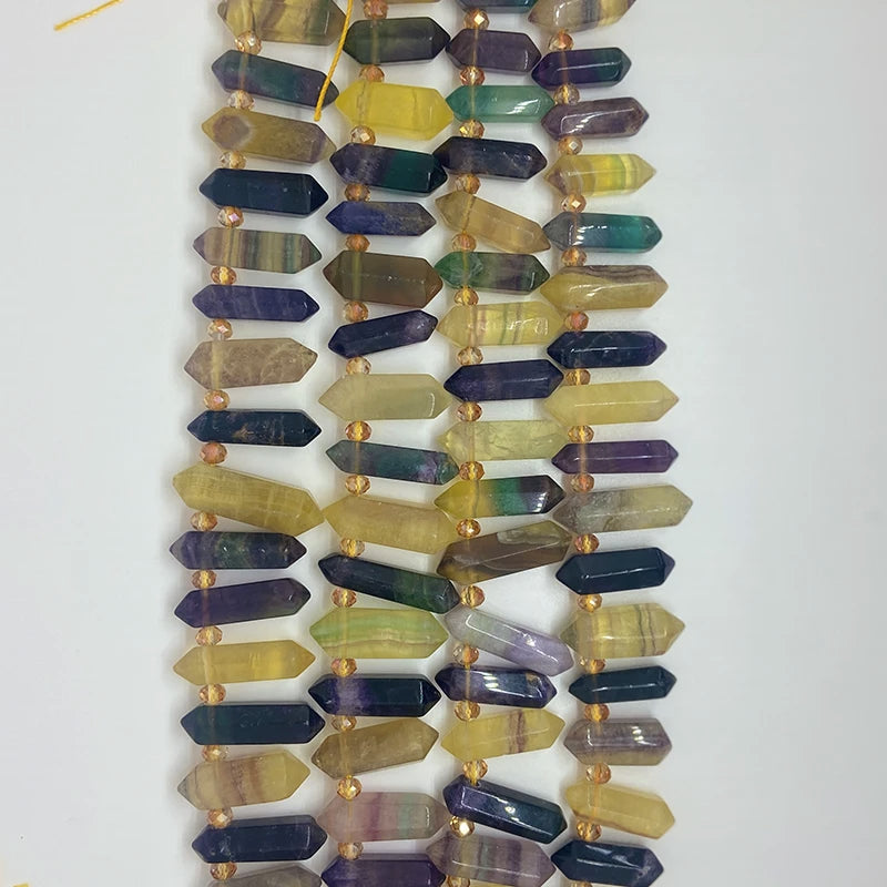 Colorful Fluorite Beads for Jewelry Making DIY