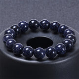 8-12mm Natural Stone Sand Bracelet Stretch Elastic Jewelry
