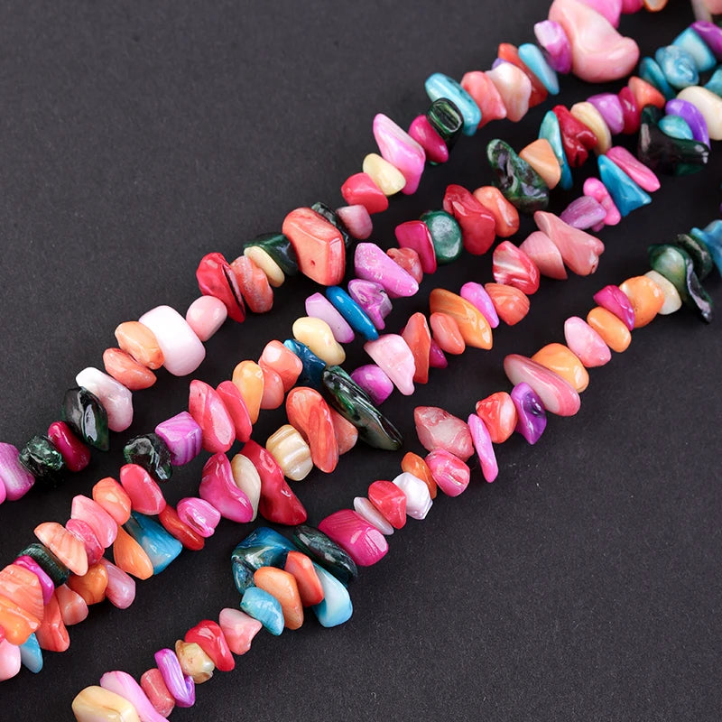 Natural Colorful Shell Opal Stone Chip Beads for Jewelry Making