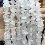 8-12mm Natural Irregular Crystal Stone Spacer Beads for DIY Jewelry 7.5"