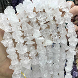 8-12mm Natural Irregular Crystal Stone Spacer Beads for DIY Jewelry 7.5"