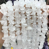 8-12mm Natural Irregular Crystal Stone Spacer Beads for DIY Jewelry 7.5"
