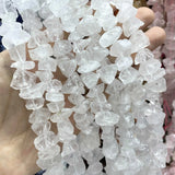 8-12mm Natural Irregular Crystal Stone Spacer Beads for DIY Jewelry 7.5"