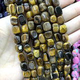 8*12mm Tiger Eye Jades Square Spacer Beads for Jewelry Making