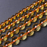 8-12mm Round Citrine Beads 15'' DIY Loose Quartz Beads Yellow
