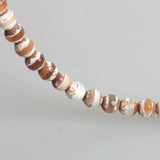 8-12mm Faceted Brown Tibetan Buddhism DZI Agate Beads 14'' DIY Jewelry Making