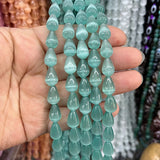 8*12mm Water Droplets Cat Eye Stone Beads Glass String Opal Agate DIY Earrings