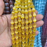 8*12mm Water Droplets Cat Eye Stone Beads Glass String Opal Agate DIY Earrings