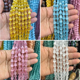 8*12mm Water Droplets Cat Eye Stone Beads Glass String Opal Agate DIY Earrings