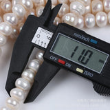 8-12mm Button Natural Freshwater Pearl Strand for DIY Jewelry Making