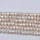 8-12mm Button Natural Freshwater Pearl Strand for DIY Jewelry Making