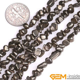 8-12mm Pyrite Stone Beads Natural Loose Beads for Jewelry Making Wholesale