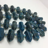 Natural Apatite Stone Beads Double Point GEM PENDANT Healing Crystal