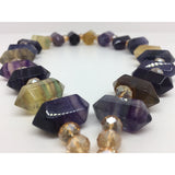 Natural Fluorite Semi-Precious Stone Beads for Jewelry Making DIY