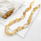 Citrine Faceted Stone Pendant 20-30mm DIY Jewelry Unique