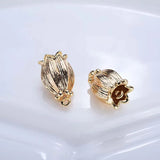 Copper Flower Two Holes Pendants Charms for DIY Jewelry Making