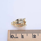 Copper Flower Two Holes Pendants Charms for DIY Jewelry Making