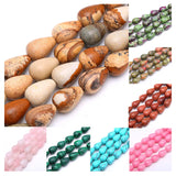 8~14mm Malachite Sandstone Agate Crystal Drop-shaped Loose Beads