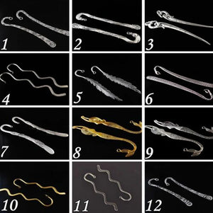 Tibetan Silver Curved Bookmarks Charms Findings DIY Jewelry Making