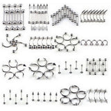 Stainless Steel Curved Body Piercing Jewelry Lot