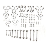 Stainless Steel Curved Body Piercing Jewelry Lot