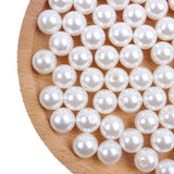 8-16mm Half Hole High Shine Pearls Ivory Resin Pearl Beads Round Shape