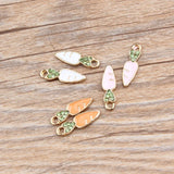 8*18MM 60Pcs KC Alloy Carrot Shape Jewelry Charms