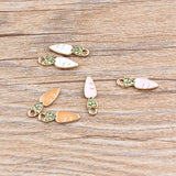 8*18MM 60Pcs KC Alloy Carrot Shape Jewelry Charms