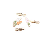 8*18MM 60Pcs KC Alloy Carrot Shape Jewelry Charms
