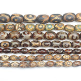 8-18mm Ancient Tibet Dzi Agate Oval Beads DIY Jewelry Making