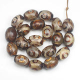 8-18mm Ancient Tibet Dzi Agate Oval Beads DIY Jewelry Making