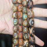 8-18mm Ancient Tibet Dzi Agate Oval Beads DIY Jewelry Making