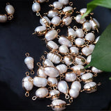 8*20MM 10Pcs Baroque Natural Freshwater Pearl Strand Bead Charms