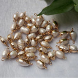 8*20MM 10Pcs Baroque Natural Freshwater Pearl Strand Bead Charms