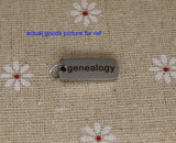 Stainless Steel Rectangle Tag Charm 8x20mm