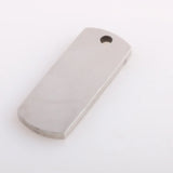 Stainless Steel Rectangle Tag Charm 8x20mm