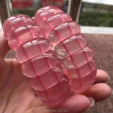 Pink Quartz Bracelet 8x20mm 7.5 inch Beads
