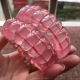 Pink Quartz Bracelet 8x20mm 7.5 inch Beads