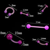 Glow In Dark Flexible Barbell Piercing Body Jewelry