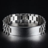 8.26'' Stainless Steel Chain ID Bracelet for Women Men