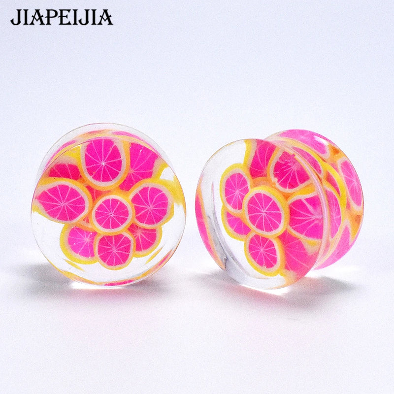 8-30mm Fruit Acrylic Ear Tunnel Plug Gauge