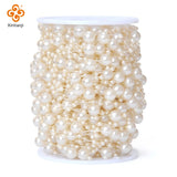 8+3mm Pearl Bead Chain 30m Pearl String Rolled Bead Chain DIY Needlework Jewelry