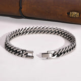 Silver Stainless Steel Cuban Chain Bracelets for Men
