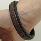 Men's Heavy Skull Buckle Leather Bracelet