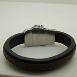 Men's Heavy Skull Buckle Leather Bracelet