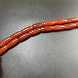 Red Agate Cylinder Tube Shape Smooth Agates DIY Bracelet Necklace