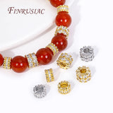 18K Plated Zircon Spacer Beads for Jewelry Making DIY