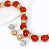 18K Plated Zircon Spacer Beads for Jewelry Making DIY