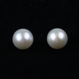 8.5-9mm Round Freshwater Pearl Half Hole DIY Accessories