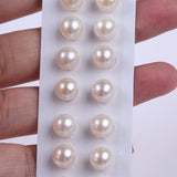 8.5-9mm Round Freshwater Pearl Half Hole DIY Accessories